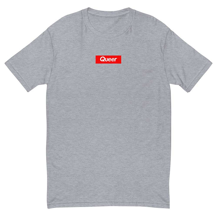 queer short sleeve t-shirt heather grey