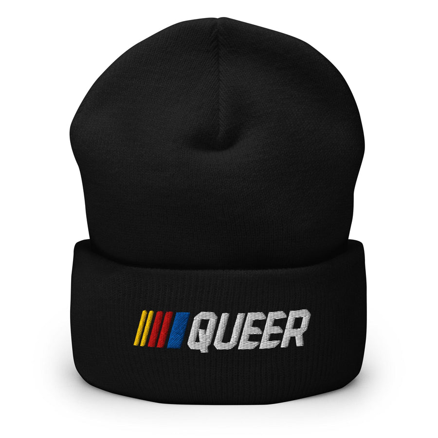 Stripe Queer Knit Cuff Beanie - Trevor Project supporting The Trevor Project