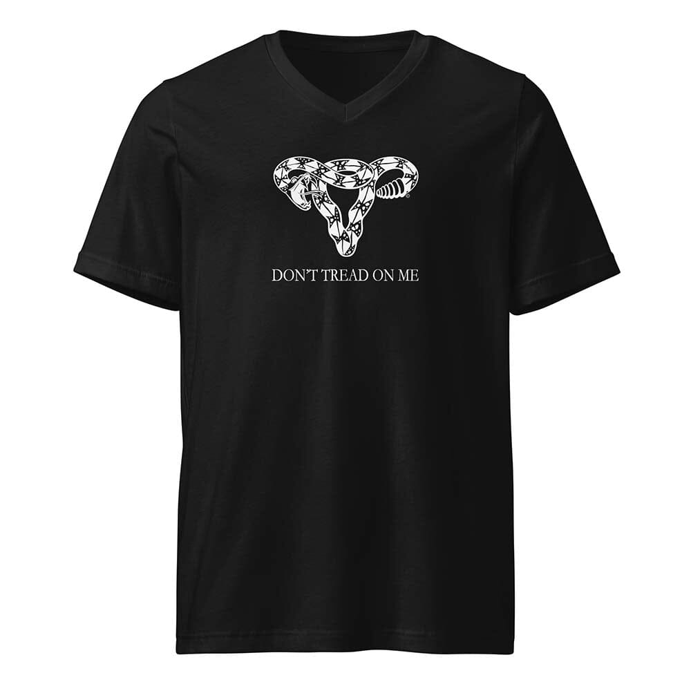 Don't Tread On Me V-neck T-shirt supporting Planned Parenthood