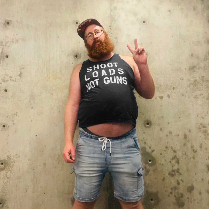 Shoot Loads Not Guns Tank - Gays Against Guns, second view