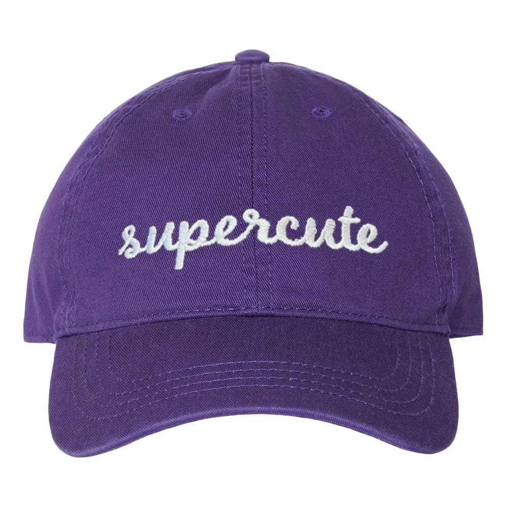 supercute twill dad hat purple