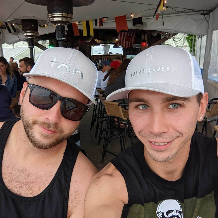 Top Trucker Mesh Snapback Hat, second view