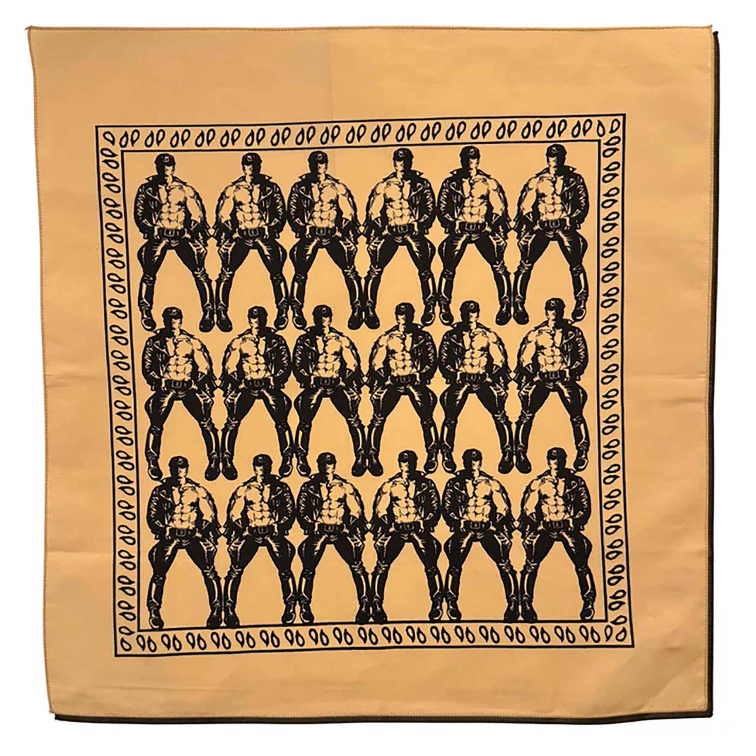 Leather Man Clone — Art by Dom “Etienne” Orejudos - Horizontal Pattern tan bandana