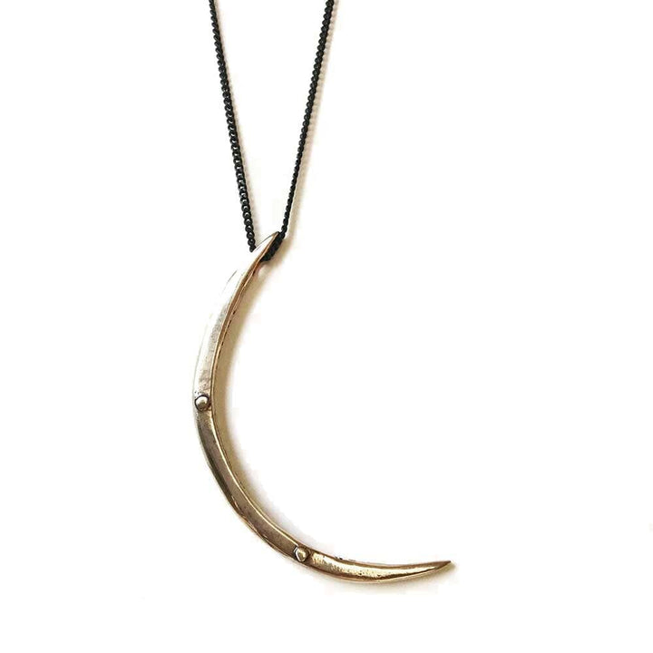 Crescent Moon "Infinite Love &amp; Gratitude" Necklace in Bronze