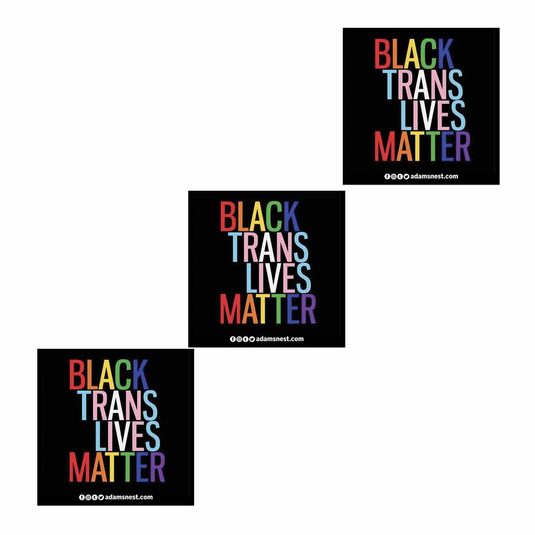 3 black trans lives matter stickers