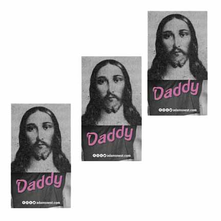 3 naro pinosa jesus daddy stickers