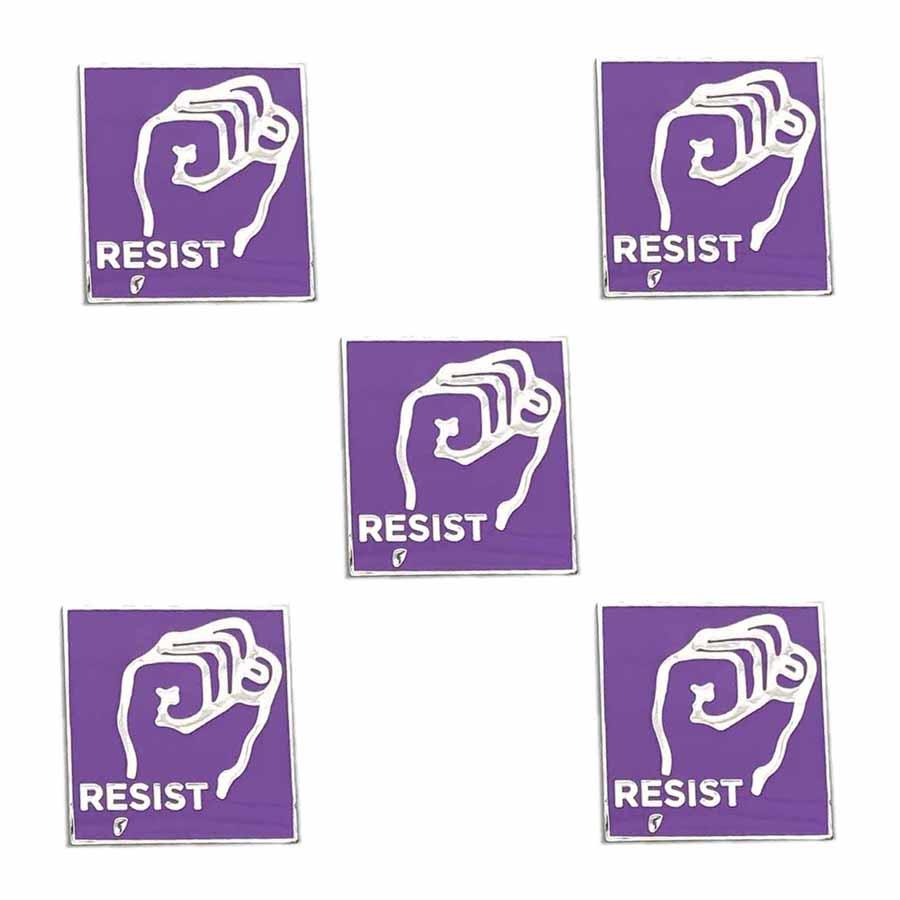 5 lavender menace solidarity fist enamel pins