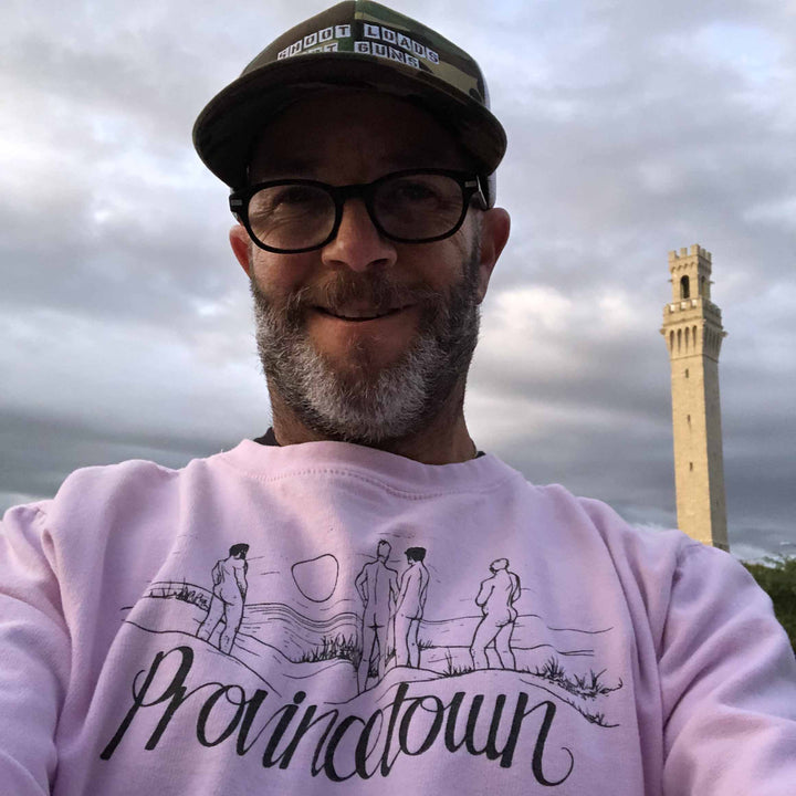 ADAMS NEST PROVINCETOWN DUNE SOUVENIR SWEATSHIRT PINK NATHAN RAPPORT adam singer