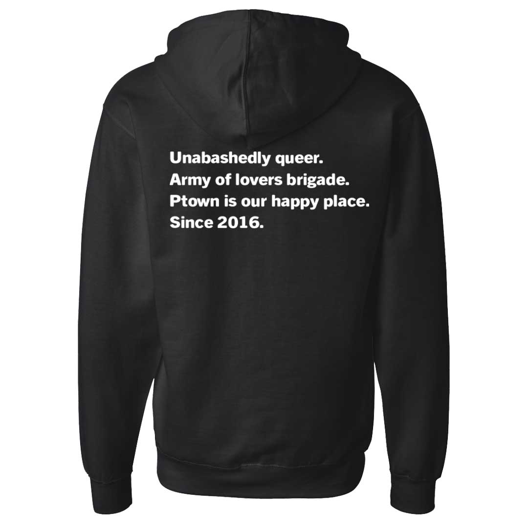 Army of Lovers Brigade Zip-front Hooded Sweatshirt back
