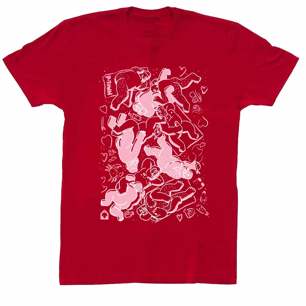 bearpad ptown boy beach red t-shirt