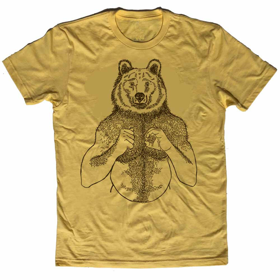 Beefy Bear Yellow T-Shirt by Brian Kenny