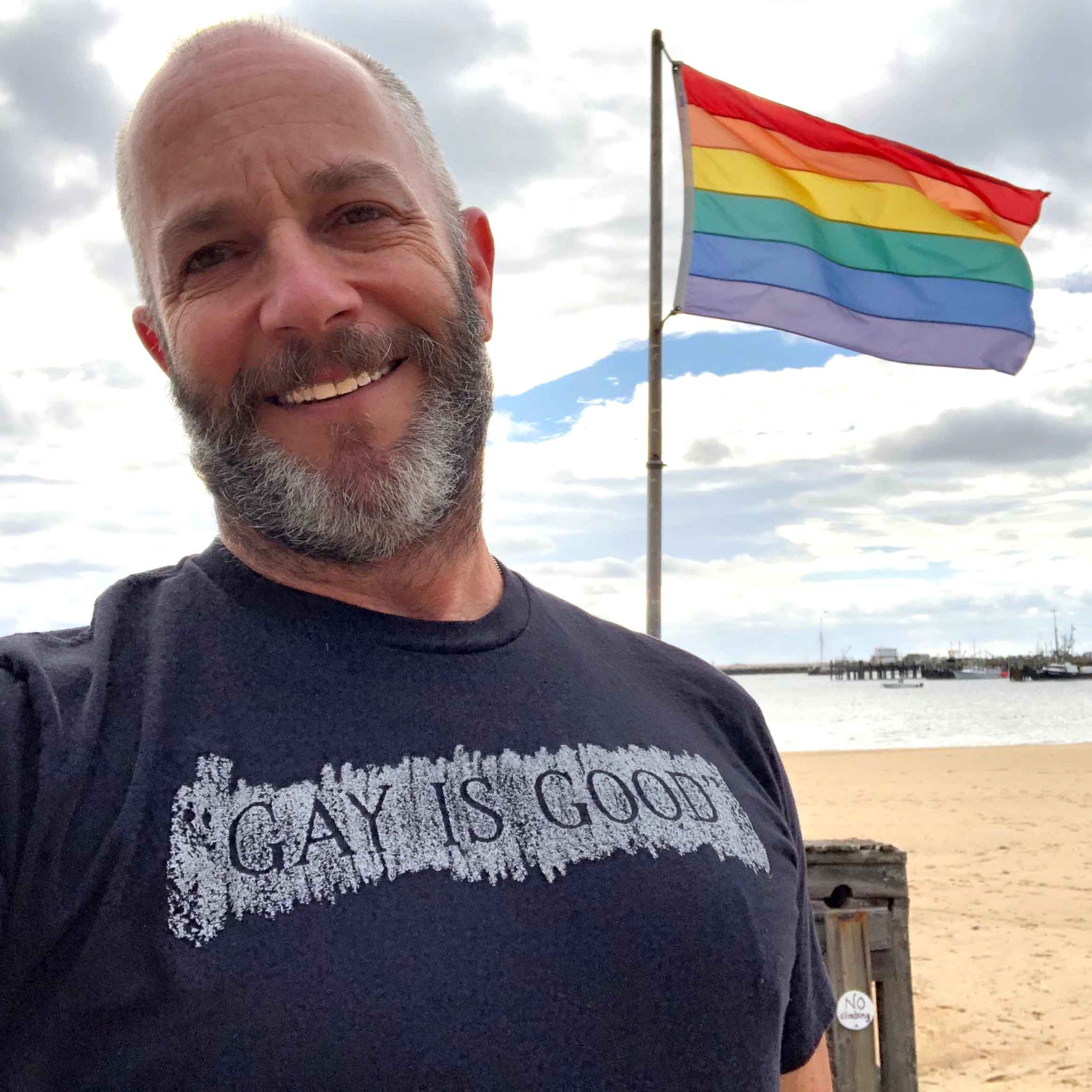 GAY IS GOOD T-shirt supporting ONE Archives Foundation black adam singer