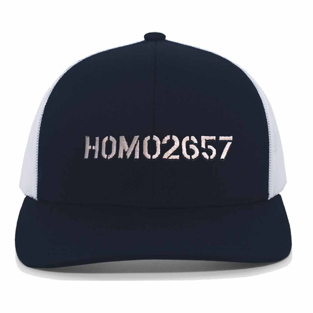 HOMO2657 Snapback navy white
