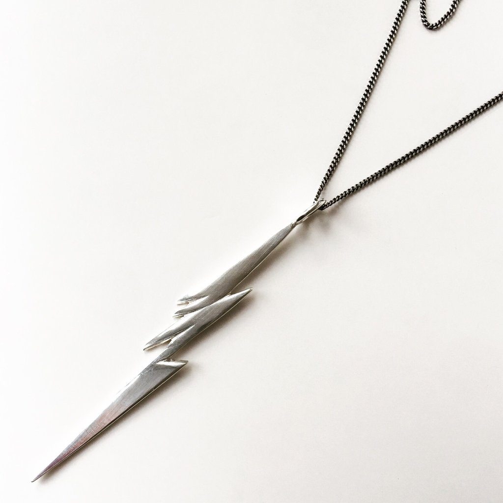 Thunderbolts and Lightning Necklace in Silver
