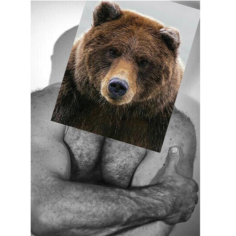 Naro Pinosa Grizzly Bear Biceps Postcard