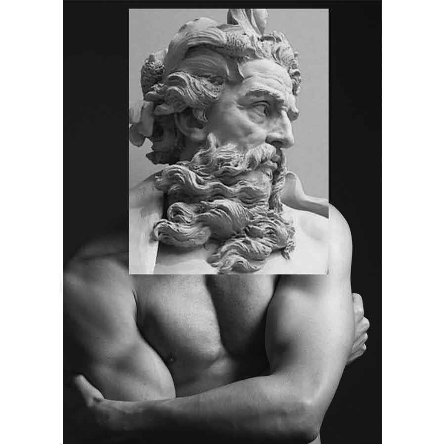 Naro Pinosa Neptune Biceps Postcard by Naro Pinosa