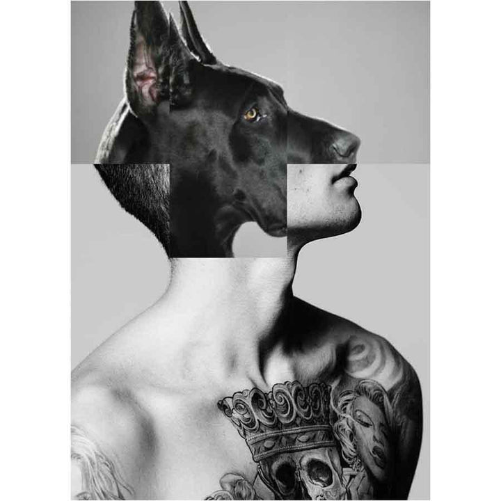 Naro Pinosa Doberman Tattoo Postcard