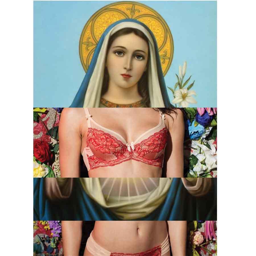 Naro Pinosa Virgin Mary in Lingerie Postcard