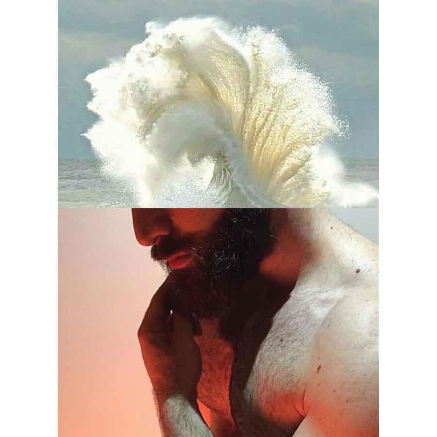 Naro Pinosa Wave Beard Man Postcard by Naro Pinosa