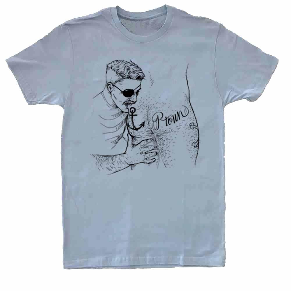 nathan rapport Ptown Butt Pirate T-shirt adam's nest light blue