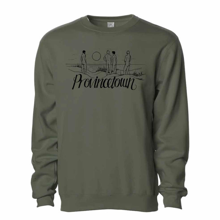 ADAMS NEST PROVINCETOWN DUNE SOUVENIR SWEATSHIRT ARMY NATHAN RAPPORT