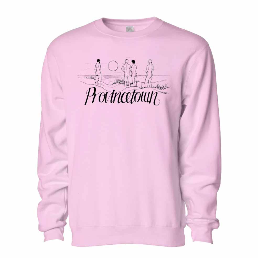ADAMS NEST PROVINCETOWN DUNE SOUVENIR SWEATSHIRT PINK NATHAN RAPPORT