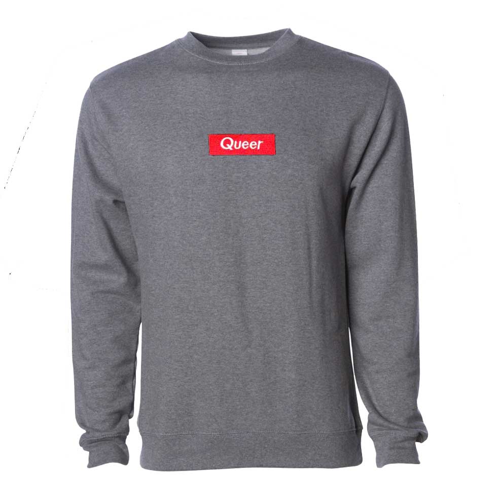 Queer Crew Sweatshirt Gunmetal Heather