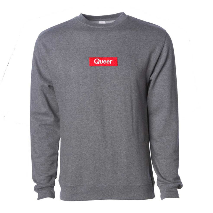 Queer Crew Sweatshirt Gunmetal Heather