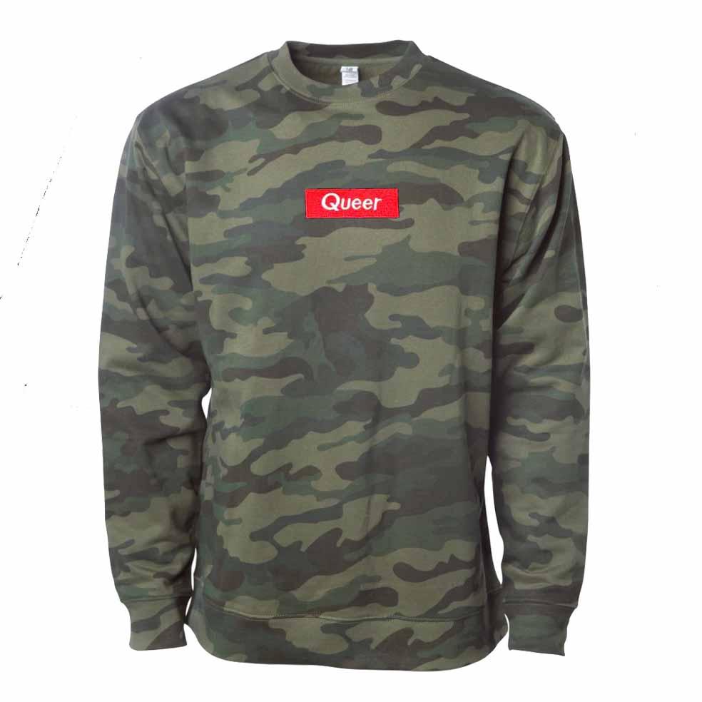 Queer forest Camo Crew Sweatshirt