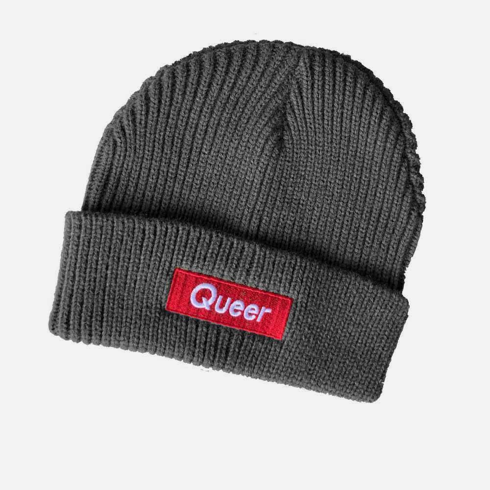 Queer Chunky Rib Knit Watch Cap supporting The Trevor Project