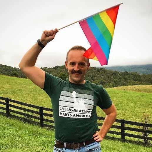 kelly holohan immigration t-shirt raices adams nest topher hoffman forest green