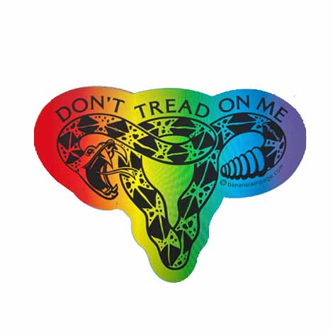Don't Tread On Me Rainbow Sticker