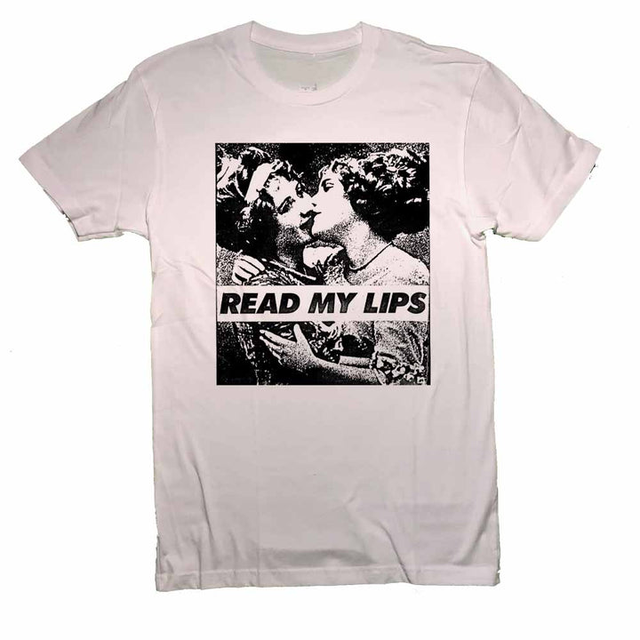 Read My Lips Gran Fury Vintage Women Light Blue T-shirt