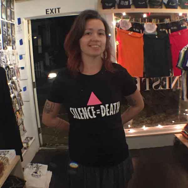 Silence = Death Women's Fit T-shirt act up AIDS pink triangle adams nest machete