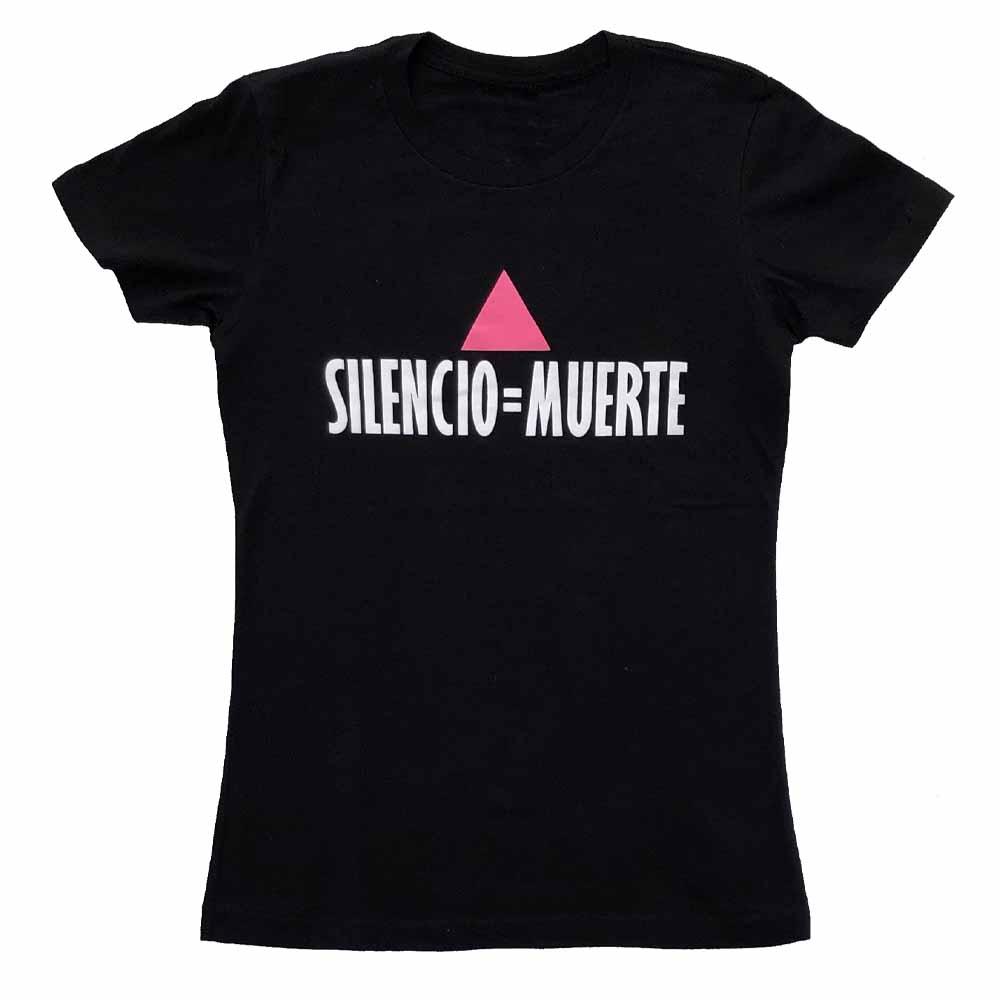 Silencio = Muerte Femme Fit Tee supporting Ali Forney Center