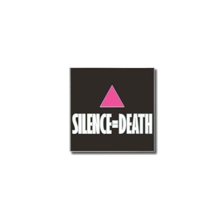silence equals death enamel pin