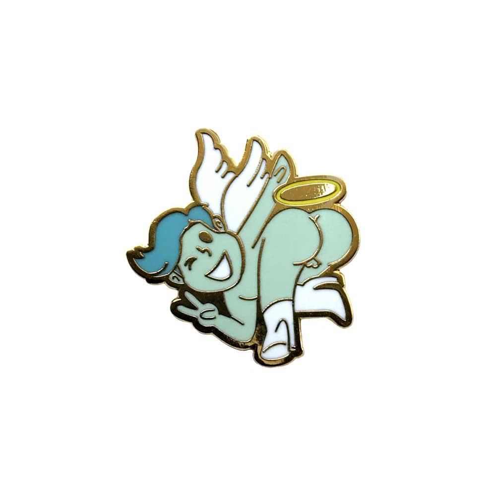 angel booty enamel lapel pin gaypin' guys