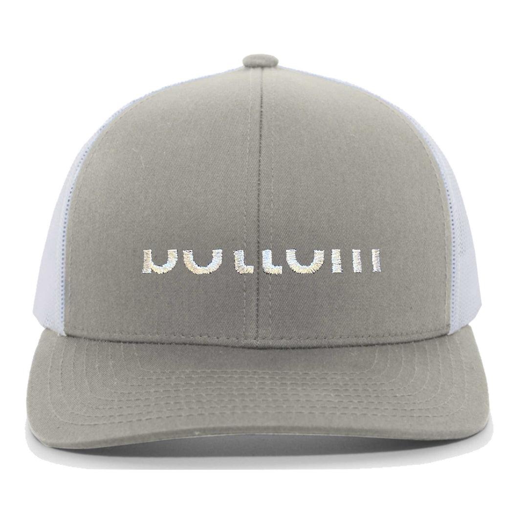 bottom snapback hat silver white