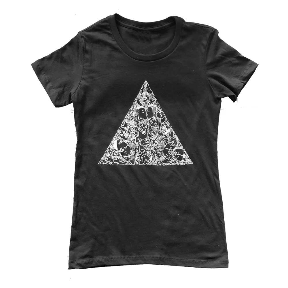 Brian Kenny Love Triangle Women's T-Shirt supporting the Trevor Project black