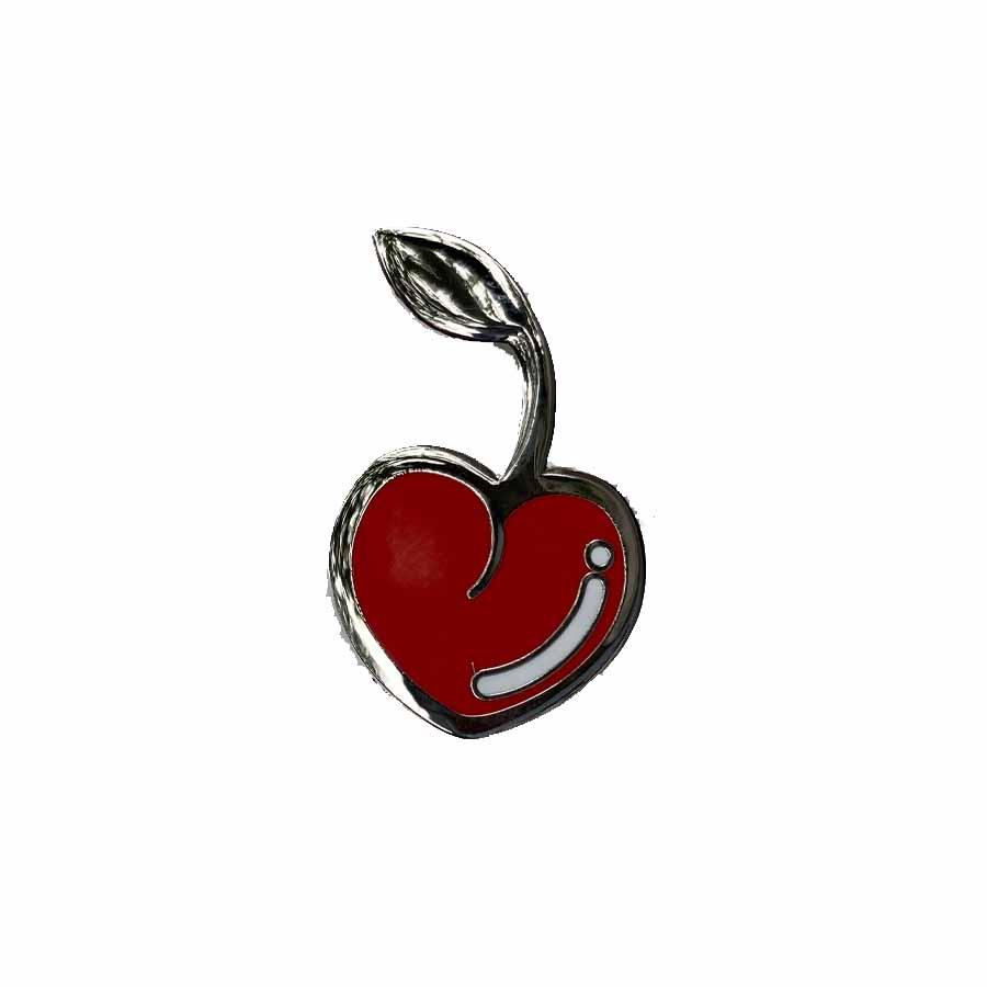 cherry enamel lapel pin