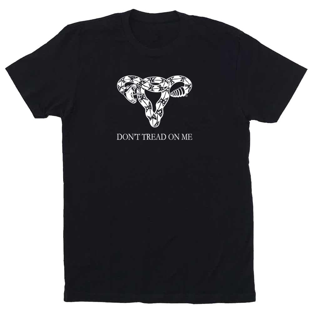 Don't Tread on me T-shirt supporting Planned Parenthood BLACK