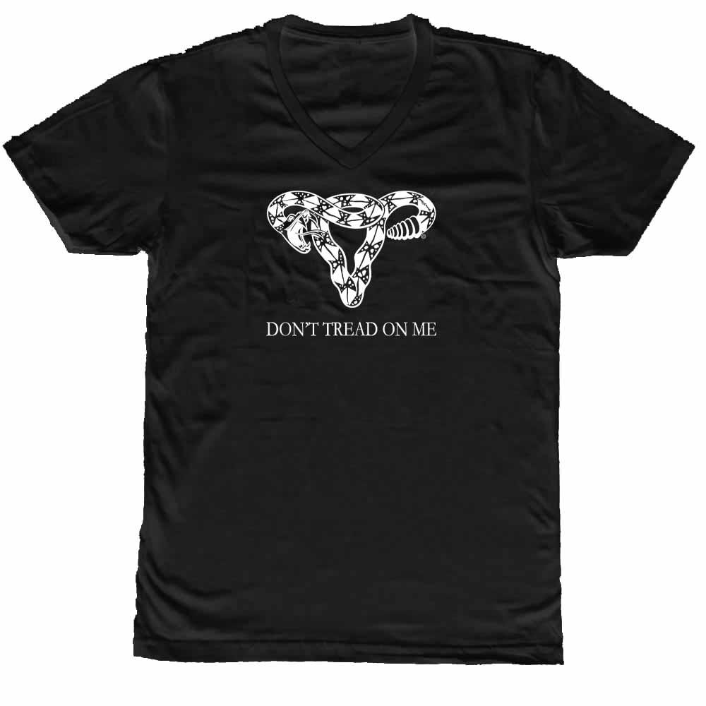Don't Tread On Me V-neck T-shirt supporting Planned Parenthood