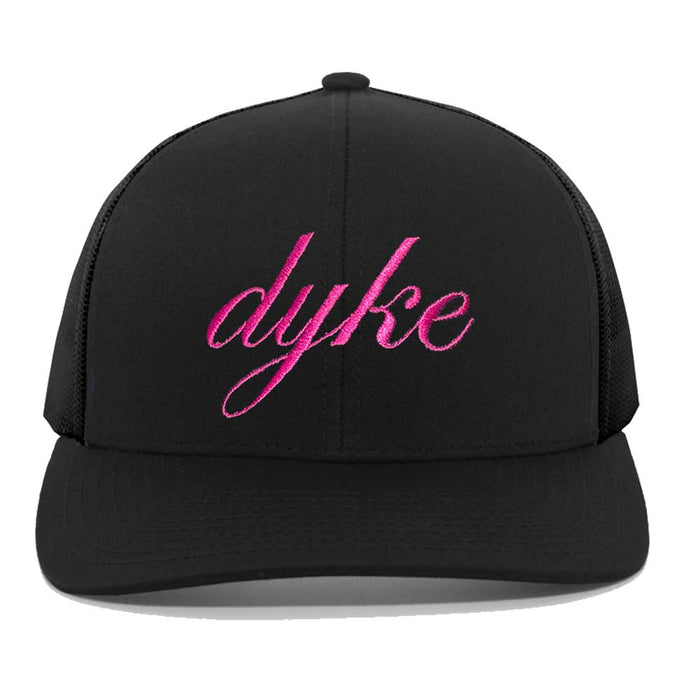 Dyke Script Mesh Trucker Snapback Hat