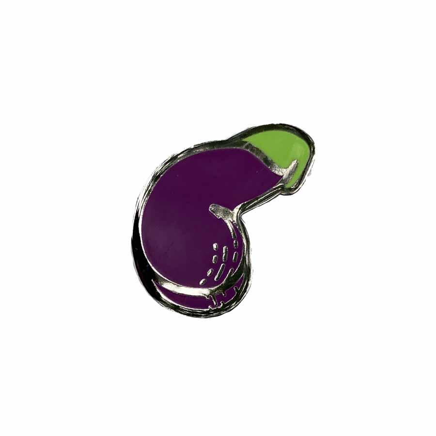 eggplant enamel lapel pin
