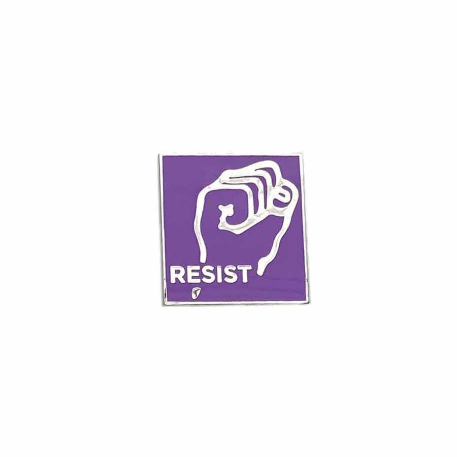 lavender menace solidarity fist enamel pin