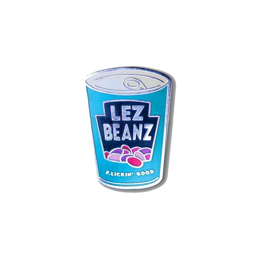 Lez Beans Lesbian Enamel Lapel Pin Gaypin' Guys