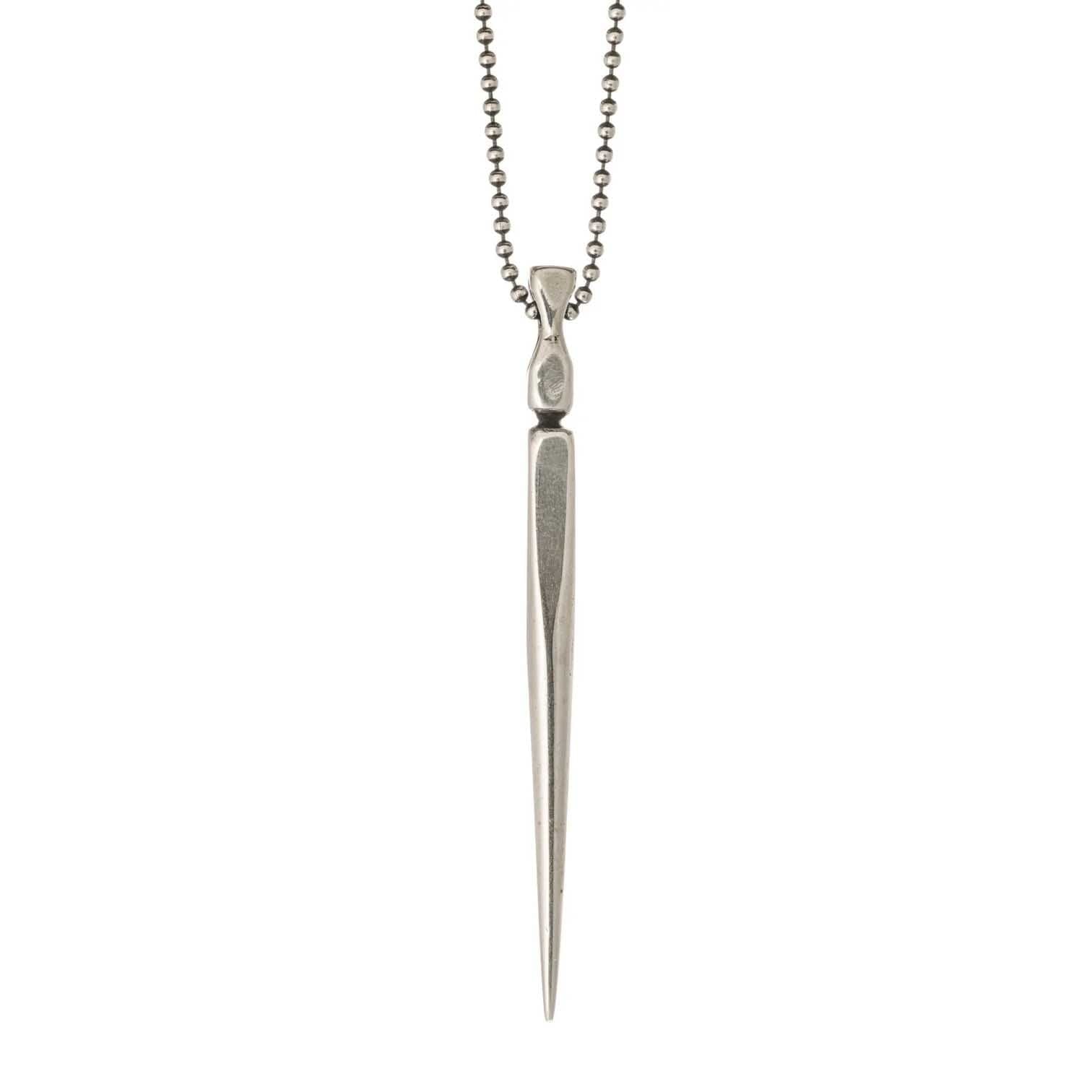 Long Sword Necklace in Silver marla studio