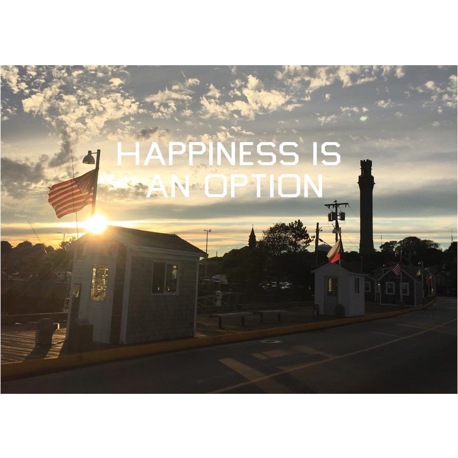 Happiness Is An Option - MacMillan Pier Postcard