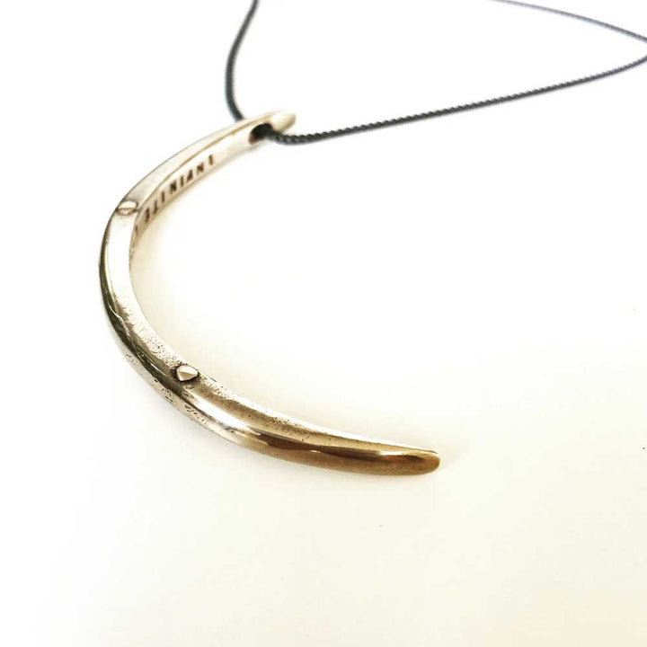 Crescent Moon "Infinite Love &amp; Gratitude" Necklace in Bronze
