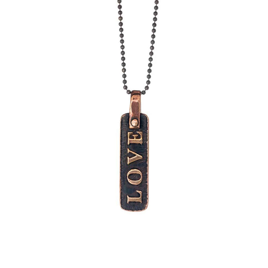 Love - Ahava Necklace in Red Bronze by MarLa Studio (Marla Wallerstein)